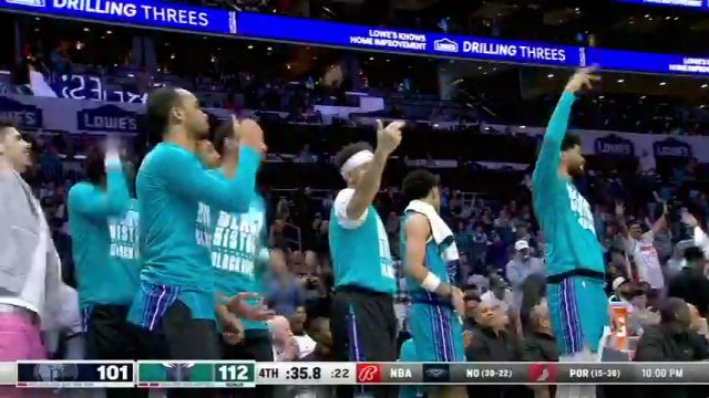 NBA常规赛：灰熊vs黄蜂第4节英文原声回放