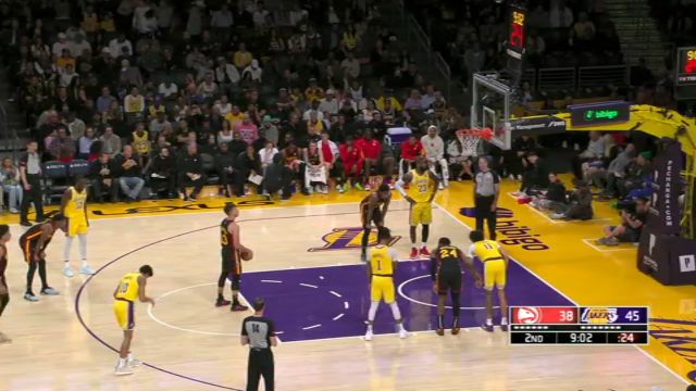 NBA常规赛：老鹰vs湖人二路直播间Big胖解说全场回放