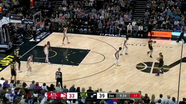 NBA常规赛：老鹰vs爵士第2节中文解说回放