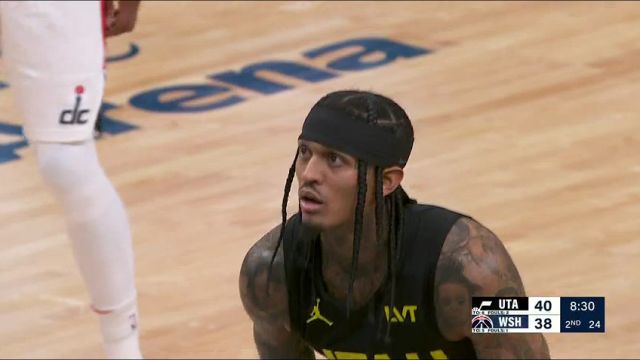 NBA常规赛：爵士vs奇才第2节中文解说回放