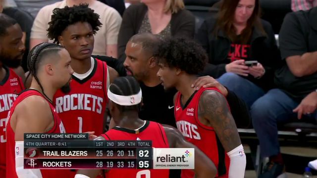 NBA常规赛：开拓者vs火箭第4节英文原声回放