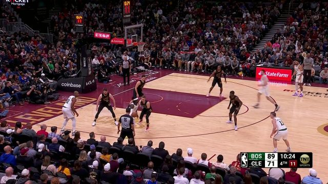 NBA常规赛：凯尔特人vs骑士第4节英文原声回放