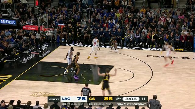 库里vs快船集锦 9记3分狂砍41分难挽颓势