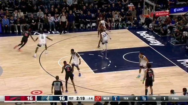 NBA常规赛：猛龙vs森林狼英文原声全场回放