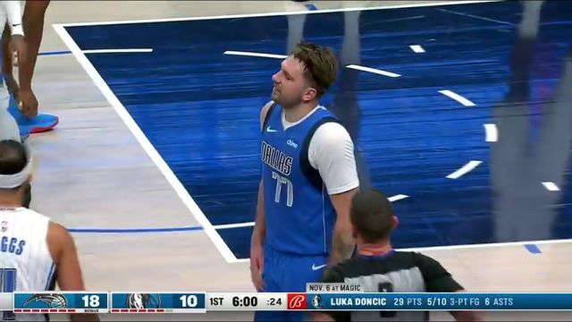 NBA常规赛：魔术vs独行侠第1节英文原声回放