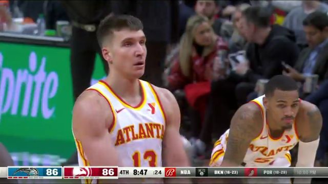 NBA常规赛：魔术vs老鹰第4节英文原声回放