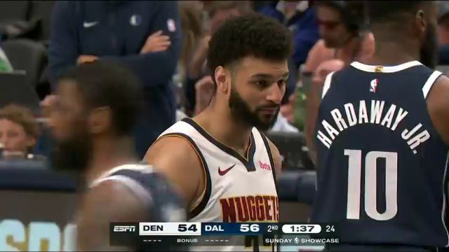 NBA常规赛：掘金vs独行侠第2节中文解说回放