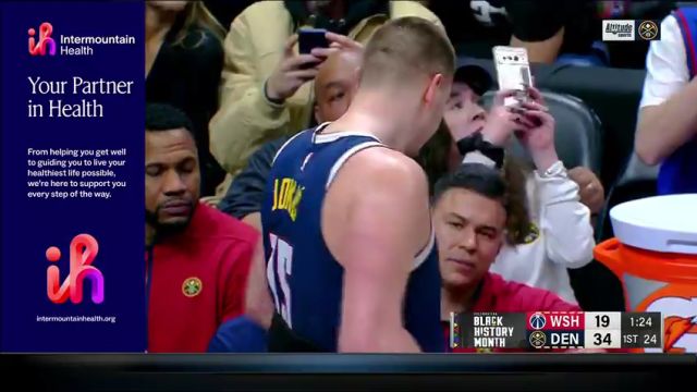 NBA常规赛：奇才vs掘金第1节英文原声回放