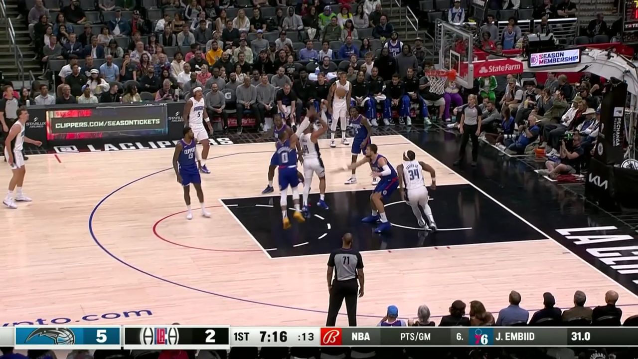 回顾快船vs魔术交战记录 近来战绩不佳的快船遇上魔术青年军