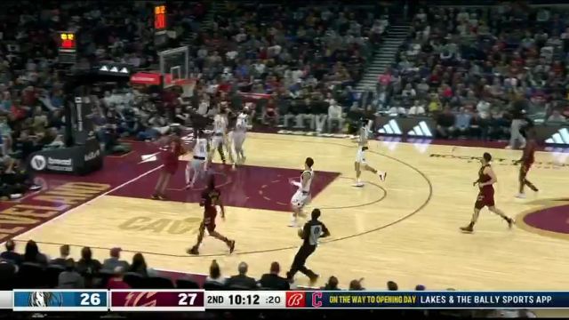 NBA常规赛：独行侠vs骑士英文原声全场回放