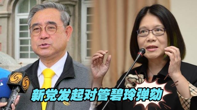 新党发起对管碧玲弹劾,陈凤馨:台监察机构已丧失功能,弹劾无果