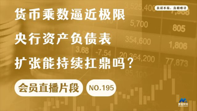 货币乘数逼近极限,央行资产负债表扩张能持续扛鼎吗?【会员直播片段】