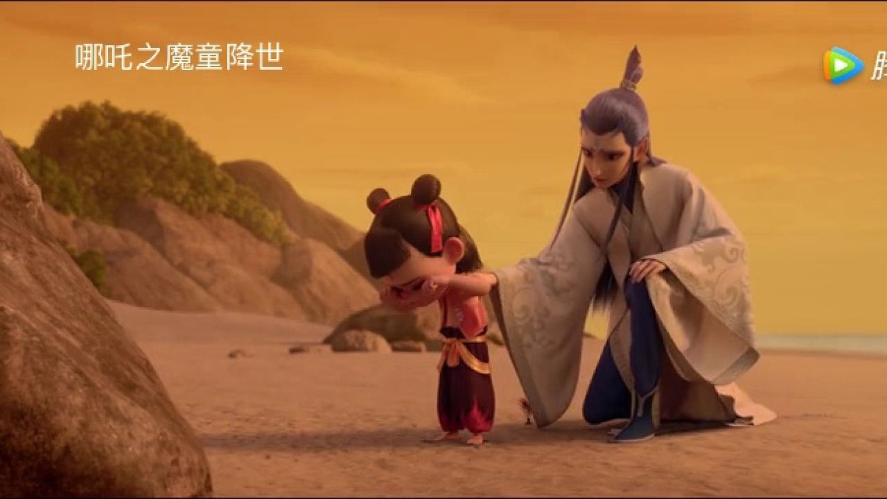 这一部最爱哪吒和敖丙海边踢毽子场景是哪吒自出生以来第一次有了自己朋友第一次有人稳稳接住了他踢过去的毽子也是第一次他用救了一个小女孩小女孩不把他 ...