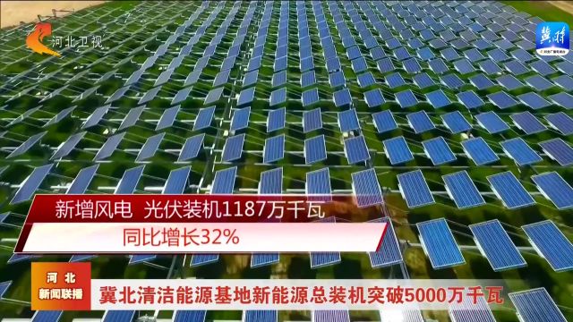 冀北清洁能源基地新能源总装机突破5000万千瓦