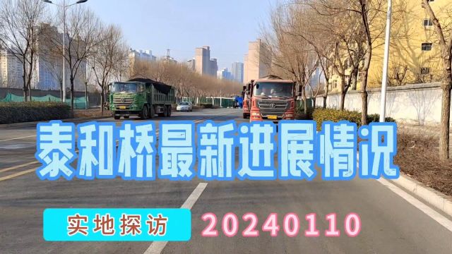 实地探访:泰和桥最新进展情况20240110