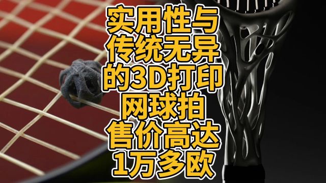 实用性与传统无异的3D打印网球拍售价高达1万多欧