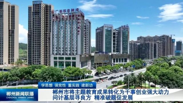 郴州市将主题教育成果转化为干事创业强大动力:问计基层寻良方 精准破题促发展