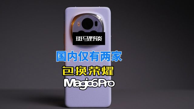 国内仅有两家支持这个功能,荣耀Magic6就是之一