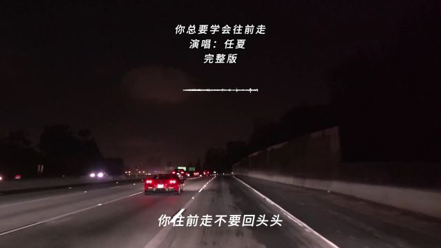 任夏《你总要学会往前走》治愈系金曲,抚慰心灵