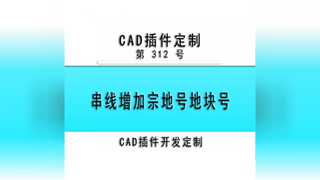 小懒人CAD插件:312宗地地块串线编号CAD插件CASS插件