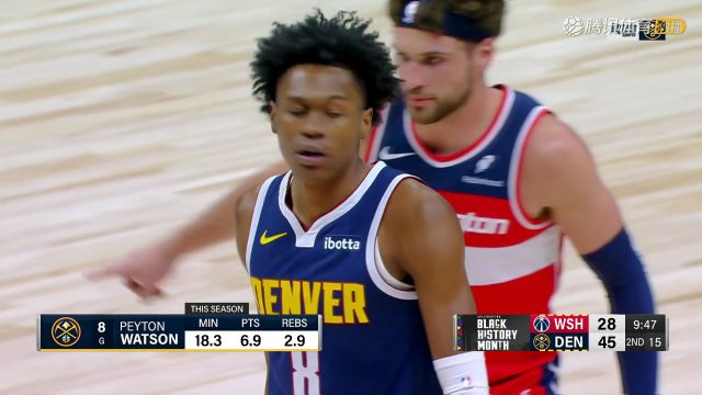 NBA常规赛：奇才vs掘金全场中文解说回放