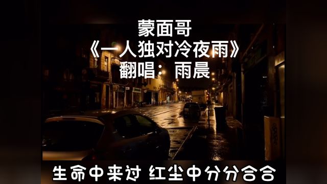 蒙面哥《一人独对冷夜雨》翻唱,1=原调=A调,视频来源:网络