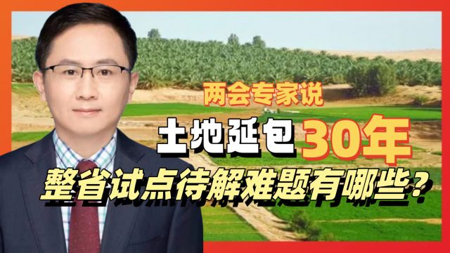 土地延包30年整省试点待解难题有哪些?李春顶:三大方面需要关注