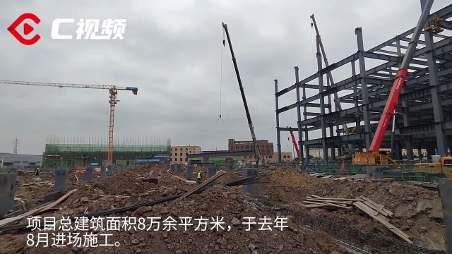 重点项目看内江速度①丨采用新工艺 资中县凤翔工业园标准厂房加速修建