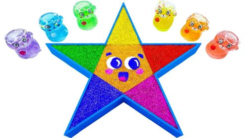 玩具动画：混合我所有史莱姆制作五角星，颜色形状认知启蒙