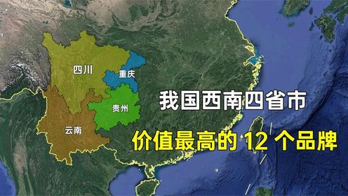 第238集 我国西南四省市12个商业价值最高的品牌,怎么分布?