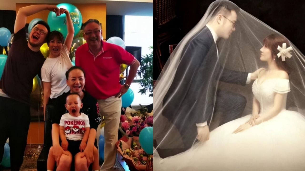 巴图庆与妻子相恋十周年,首次公开婚纱照,宋丹丹抱着孙子笑开花