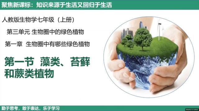 理学部2021级生物科学专业2班高海欣《藻类、苔藓和蕨类植物》