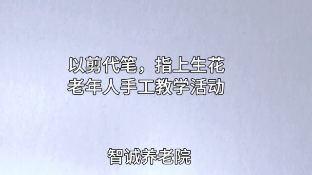 株洲市智成养老院老年人手工教学活动