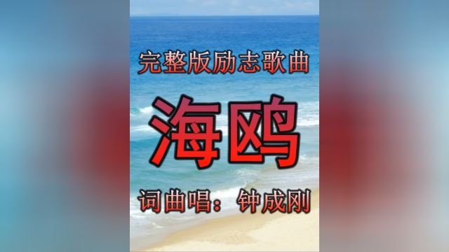 《海鸥》钟成刚原创励志歌曲MV完整版