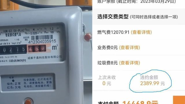 老人在成都居家4个月燃气费1.5万,燃气公司:因计入此前10年滞后气量