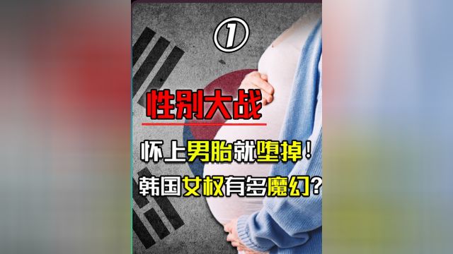 怀上男胎就堕掉!立志消灭所有男性,韩国女权到底有多魔幻? 1