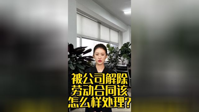 被公司解除劳动合同该怎么样处理?