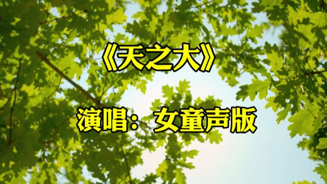 一首《天之大》童声版唱的太感人了,唯有你的爱是完美无暇,听哭了千万个妈妈,感谢大家的支持和聆听