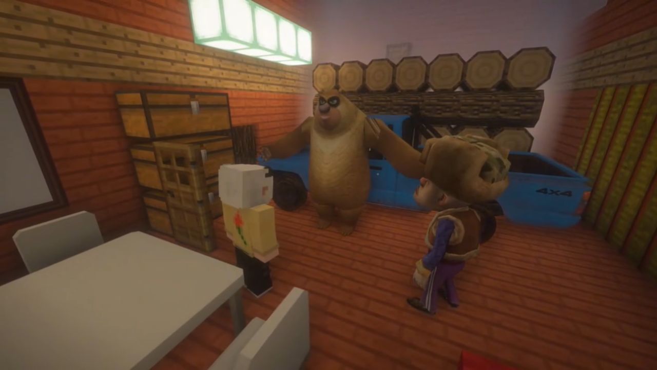 我的世界:狗熊岭怪谈16,仓库里面竟然有两头熊?