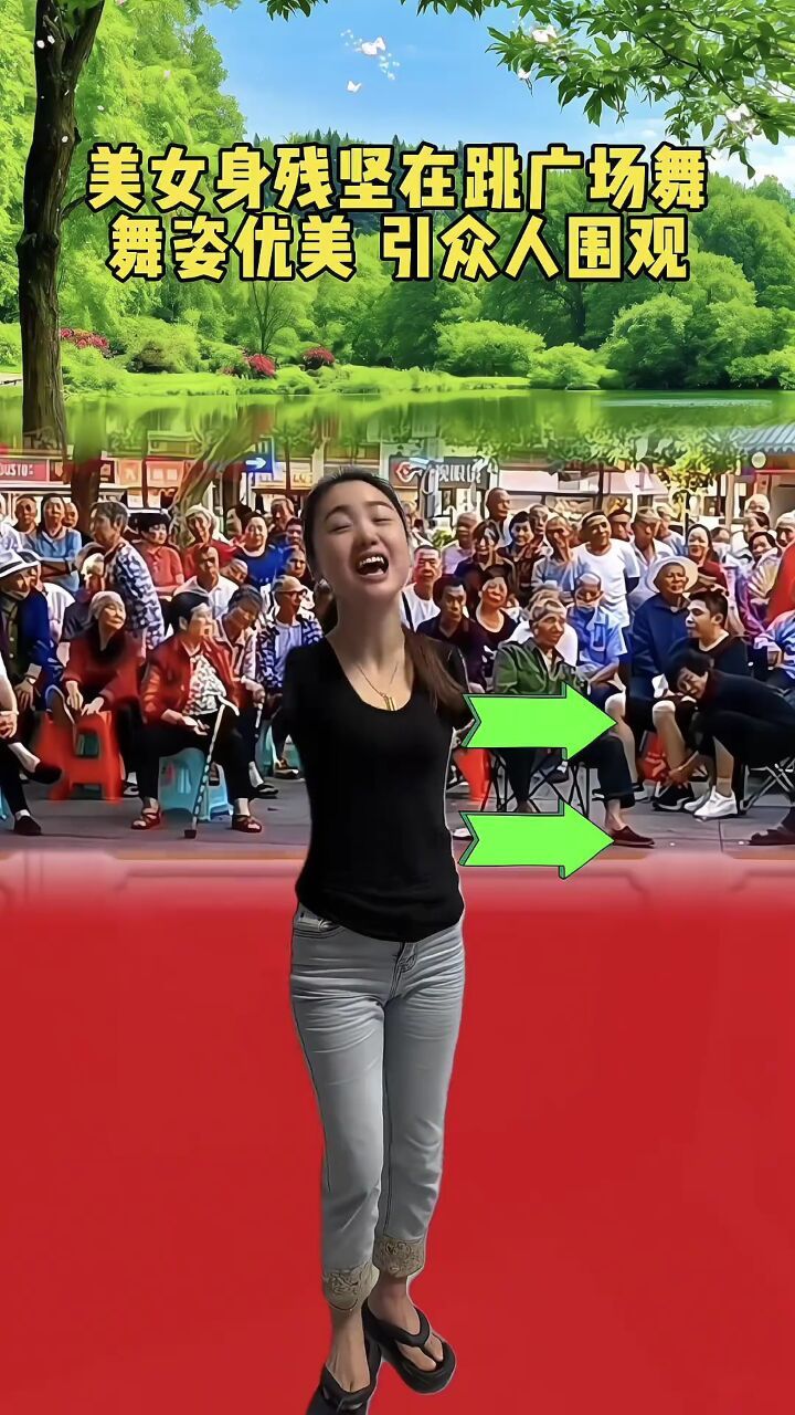 舞台无处不在 #身残志坚的女孩 #舞动人生 #无臂女孩 #溶图