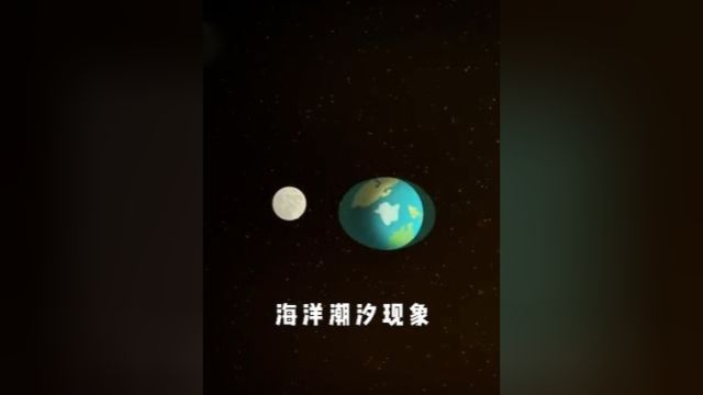 地球上的潮汐现象是如何形成的?#知识科普 #地理#月球 #引潮力 #潮涨潮落