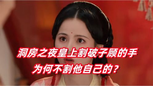 《春花焰》洞房之夜，皇上割破子顾的手，为何不割他自己的？