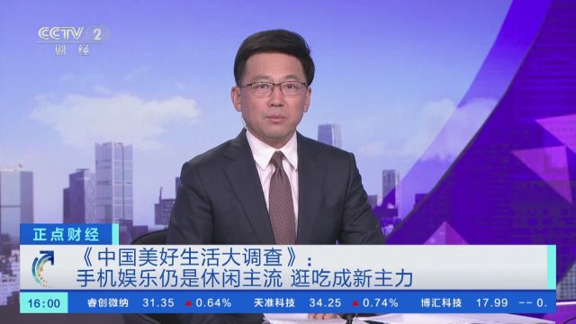 《中国美好生活大调查》:手机娱乐仍是休闲主流 逛吃成新主力