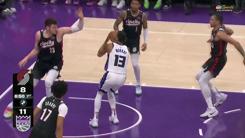 《NBA全场集锦》打你一个节奏差 穆雷快攻急减速晃开放手起飞暴扣