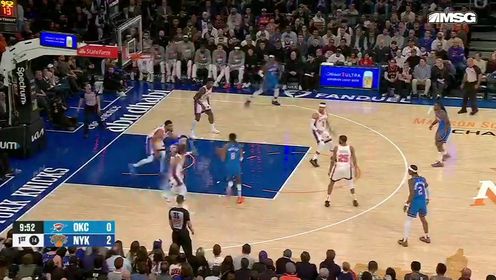 《NBA全场集锦》【回放】NBA常规赛：雷霆vs尼克斯第1节英文原声回放