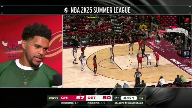 NBA夏季联赛：公牛vs活塞第3节英文原声回放