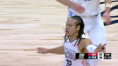《丹佛掘金》NBA常规赛：鹈鹕vs掘金第3节英文原声回放