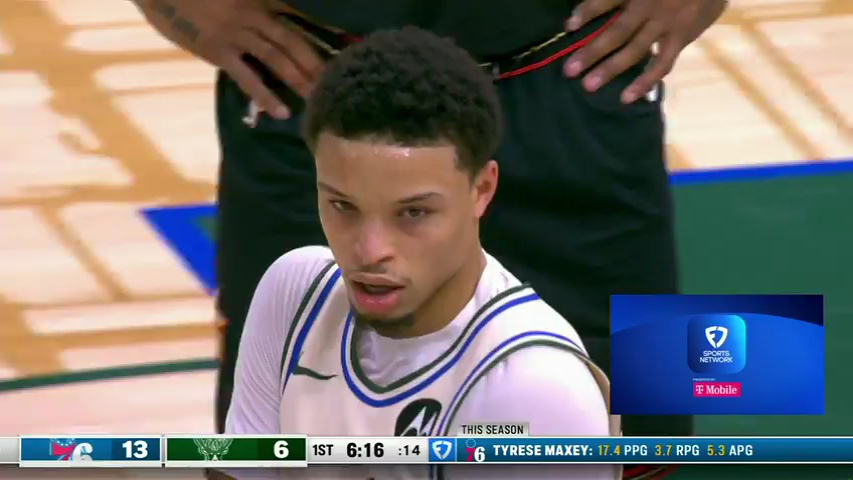 76人vs雄鹿第1节英文原声回放