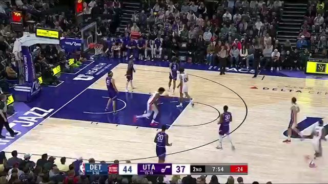 NBA常规赛：活塞vs爵士第2节中文解说回放
