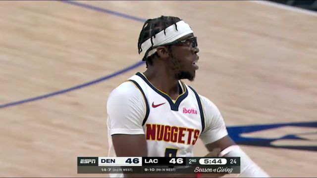 NBA常规赛：掘金vs快船第2节中文解说回放